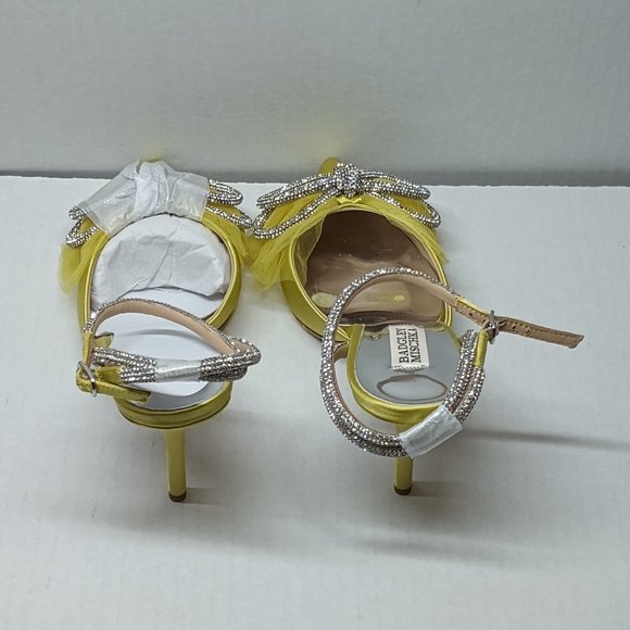 New Badgley Mischka Women's Sacred Pump Soft Lime Size 8 3.5 Inch High Heels - Picture 7 of 10